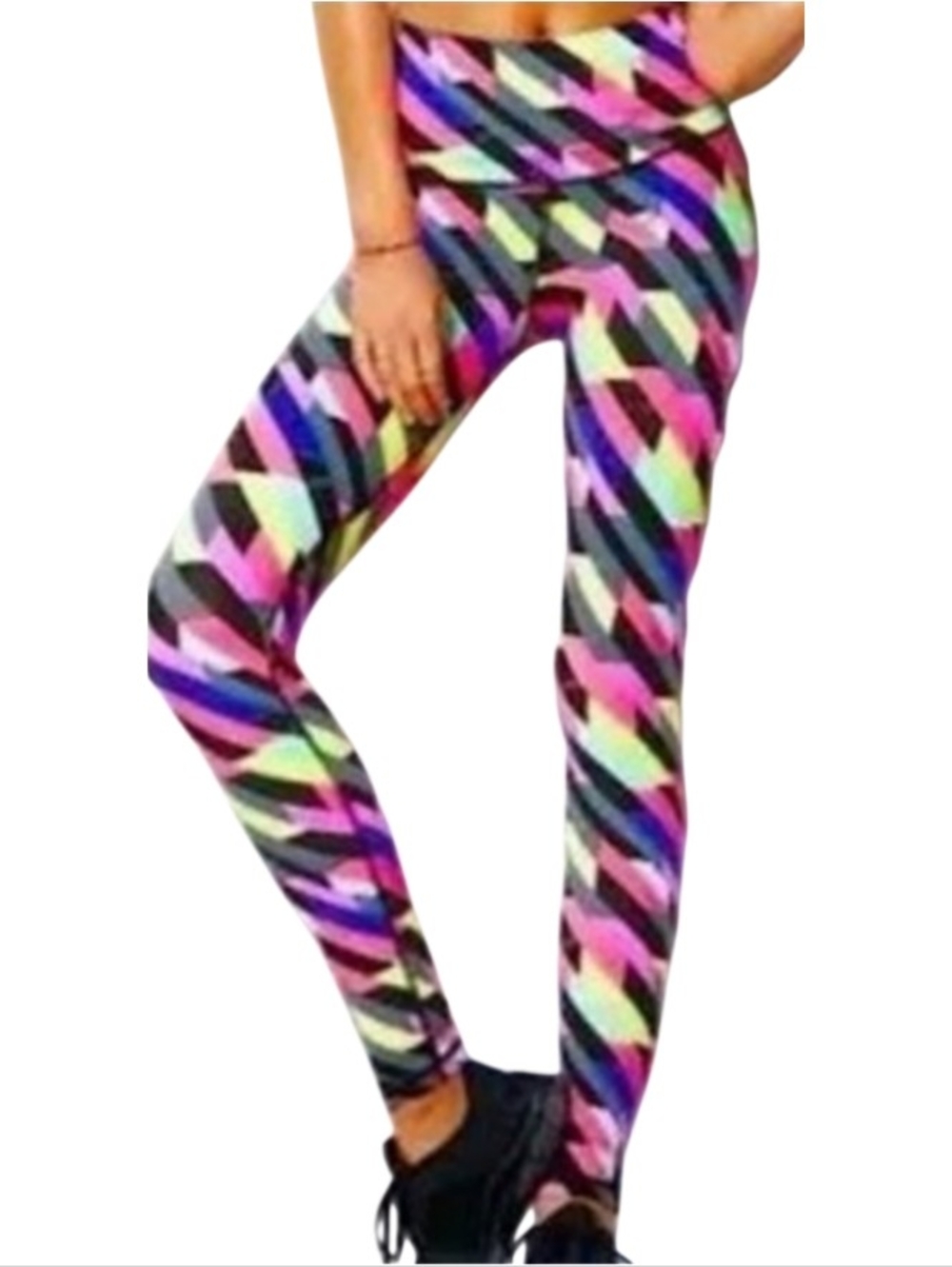 Victoria's Secret Sport VSX Knockout Geometric Crop Tight Leggings Size Small